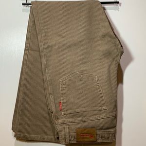 Alberto Mens Brown Heavy Cotele/Corduroy Pants